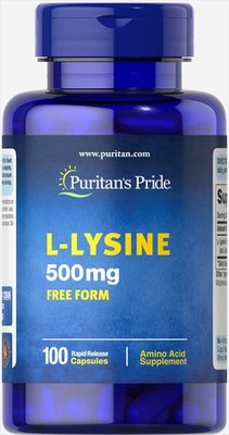 Puritan's Pride L-Lysine 500 mg 100 капсул 12806 фото