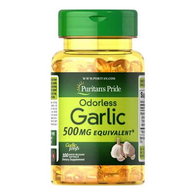 Puritan's Pride Odorless Garlic 500 mg 100 капс 5491 фото