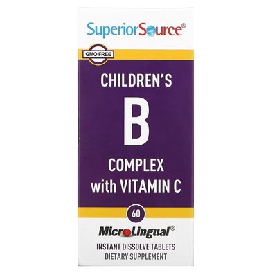 Superior Source Children's B Complex with Vitamin C 60 розчинних таблеткок SPS-90080 фото
