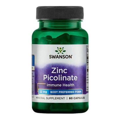 Swanson Zinc Picolinate 22 mg 60 капс 1180 фото