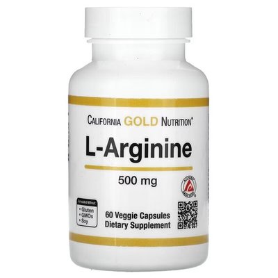 California Gold Nutrition L-Arginine 60 капсул CGN-01126 фото
