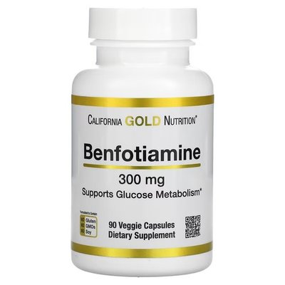 California Gold Nutrition Benfotiamine 300 mg 90 капсул CGN-2023 фото