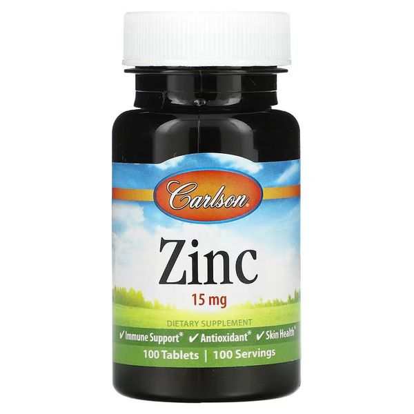 Carlson Zinc 15 mg 100 таблеток CAR-05311 фото
