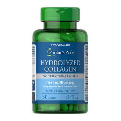 Puritan's Pride Hydrolyzed Collagen 1000 mg 30 таб. 21487 фото