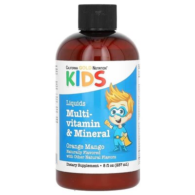 California Gold Nutrition Liquid Multi-Vitamin & Mineral For Children 237 мл CGN-02297 фото