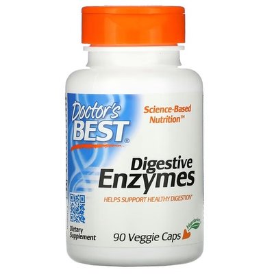 Doctor's Best Digestive Enzymes 90 рослинних капсул DRB-00047 фото