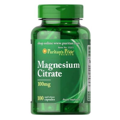 Puritan's Pride Magnesium Citrate 100 mg 100 капс 15215 фото
