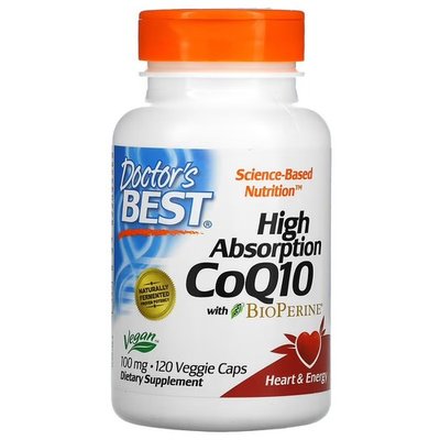 Doctor's Best High Absorption CoQ10 with BioPerine 100 mg 120 капсул DRB-00183 фото
