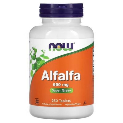NOW Alfalfa 650 mg 250 таблеток NOW-2620 фото