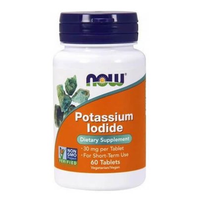 NOW Potassium Iodide 30 mg 60 таб 01493 фото