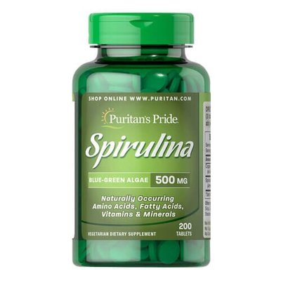 Puritan's Pride Spirulina 500 mg 200 таб. 03283 фото