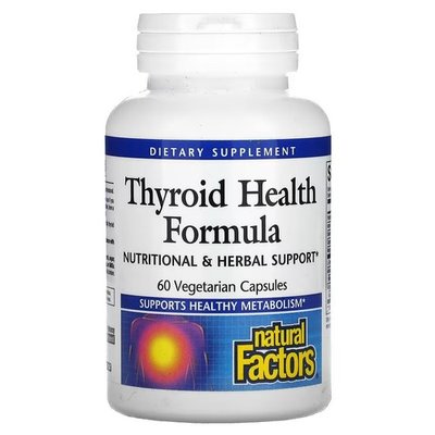 Natural Factors Thyroid Health Formula 60 вегетаріанських капсул NFS-03510 фото