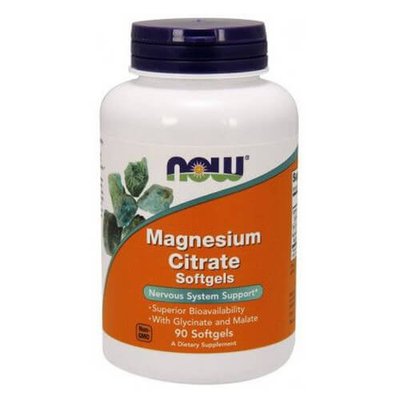 NOW Magnesium Citrate 134 mg 90 рідких капсул NOW-1255 фото
