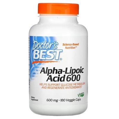 Doctor's Best Alpha-Lipoic Acid 600 mg 180 капсул 99836 фото