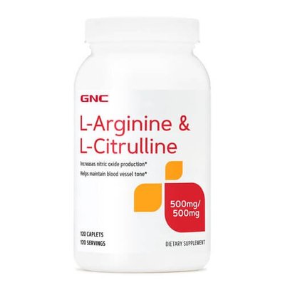 GNC L-Arginine and L-Citrulline 120 табл 1050 фото