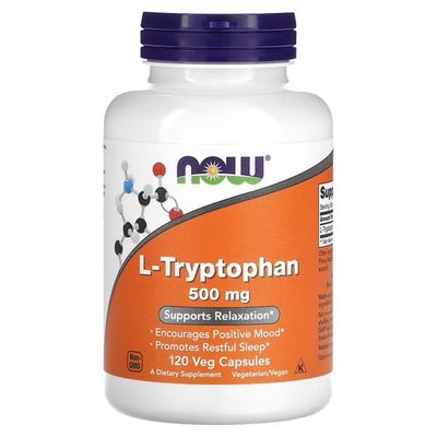 NOW L-Tryptophan 500 mg 120 veg caps NOW-00167 фото