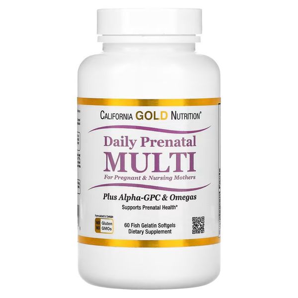 California Gold Nutrition Prenatal MultiVitamin 60 капсул CGN-1345 фото