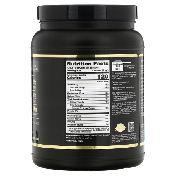 California Gold Nutrition Whey Protein Isolate 454 грам 1836 фото