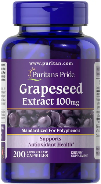 Puritan's Pride Grapeseed Extract 100 mg 200 капс 05432 фото
