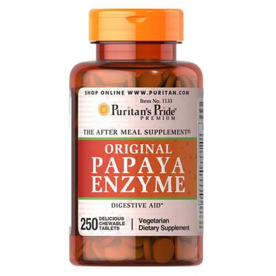 Puritan's Pride Papaya Enzyme 250 таб. 01133 фото