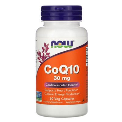 NOW Co Q10 30 mg 60 капсул 1769 фото