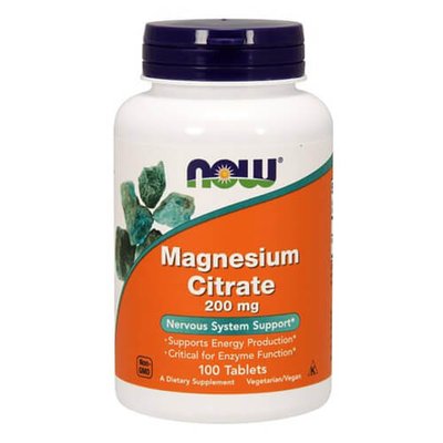 NOW Magnesium Citrate 200 mg 100 таб 1639 фото