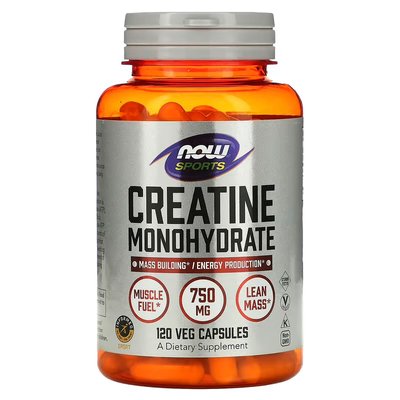 NOW Creatine Monohydrate 750 mg 120 вегетаріанських капсул 1933 фото