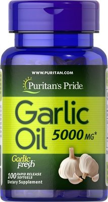 Puritan's Pride Garlic Oil 5000 mg 100 капсул 02980 фото