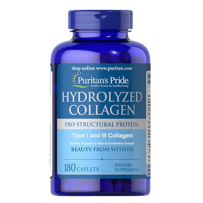 Puritan's Pride Hydrolyzed Collagen 1000 mg 180 таб 04596 фото