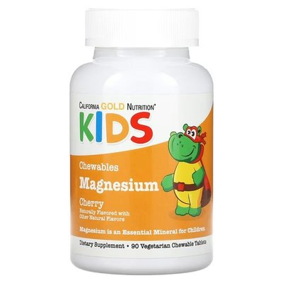 California Gold Nutrition Chewable Magnesium for Children 90 смоктальних таблеток CGN-02271 фото