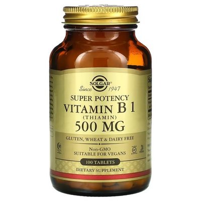 Solgar Vitamin B1 500 мг 100 таблеток SOL-2980 фото
