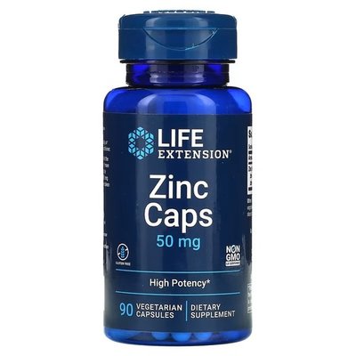 Life Extension Zinc Caps 50 mg 90 капсул LEX-18139 фото