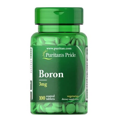 Puritan's Pride Boron 3 mg 100 табл 05820 фото