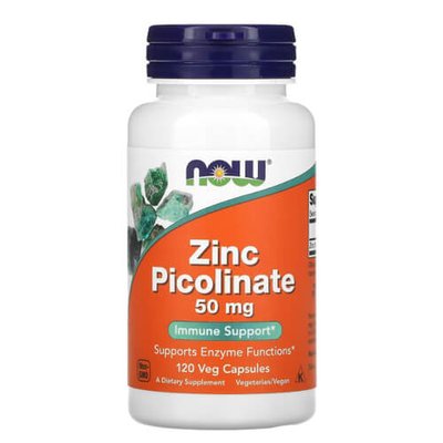 NOW Foods Zinc Picolinate 120 рослинних капсул NOW1552 фото