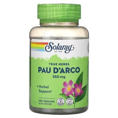 Solaray Pau D'Arco 550 mg 100 капсул SOR-01440 фото
