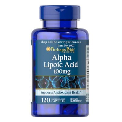 Puritan's Pride Alpha Lipoic Acid 100 mg 120 капс 06007 фото