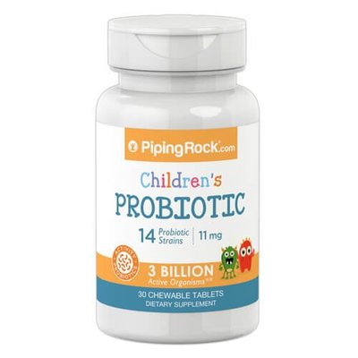 PipingRock Children's Probiotic 30 жувальних таблеток 1141 фото