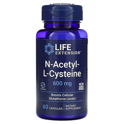 Life Extension NAC 600 mg 60 капсул LEX-15436 фото