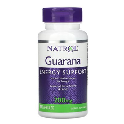 Natrol Guarana 200 mg 90 капсул 1844 фото