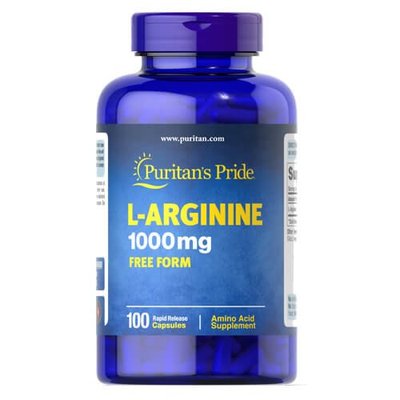 Puritan's Pride L-Arginine 1000 mg 100 капс 50880 фото