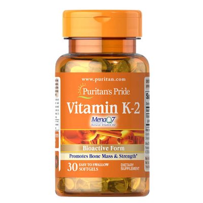 Puritan's Pride Vitamin K-2 (MenaQ7) 50 mcg 30 капсул 1396 фото