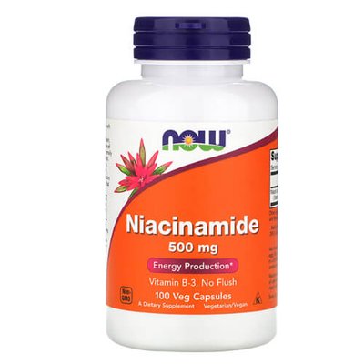 NOW Niacinamide 500 mg 100 капсул 1712 фото