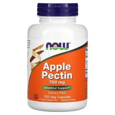 NOW Apple Pectin 700 mg 120 вегетаріанських капсул NOW-06425 фото