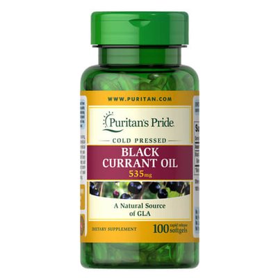 Puritan's Pride Black Currant Oil 535 mg 100 рідких капсул 1057 фото
