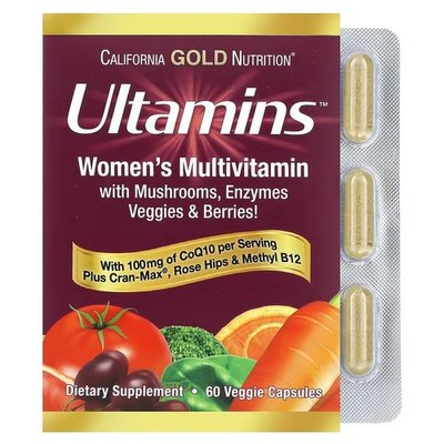 California Gold Nutrition Ultamins Women's Multivitamin 60 капсул CGN-02189 фото