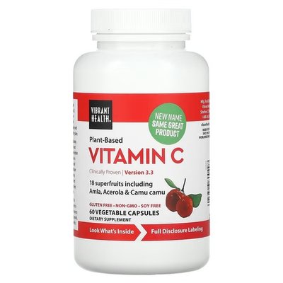 Vibrant Health Plant-Based Vitamin C 60 капсул VBH-80049 фото