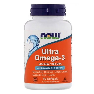 NOW Foods Ultra Omega-3 90 рідких капсул 51511 фото