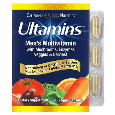 California Gold Nutrition Ultamins Men's Multivitamin 60 капсул CGN-02188 фото
