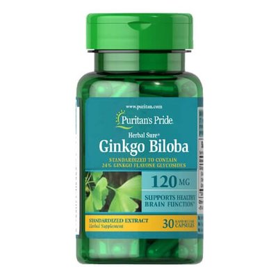 Puritan's Pride Ginkgo Biloba 120 mg 30 капс 04545 фото