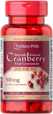 Puritan's Pride One A Day Cranberry 60 капсул 19877 фото
